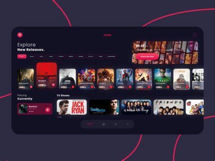 Adult streaming site user interface and navigation design