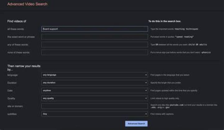 Advanced video search for subtitles and categories