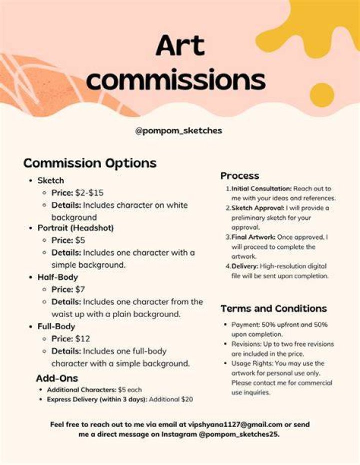 Furry creator portfolio commission profile page