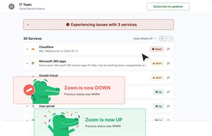 Checking server downtime on a streaming platform